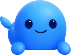 Plain 고래 캐릭터 플루